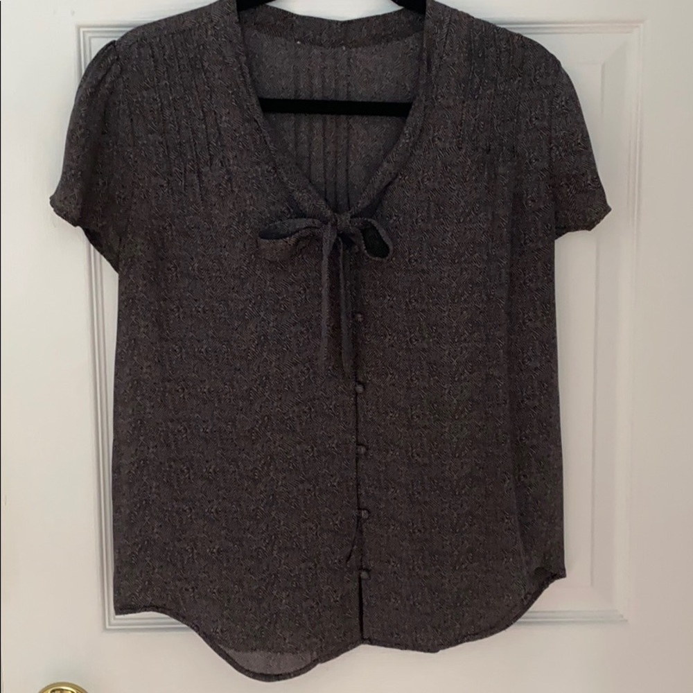 Joie short sleeve silk blouse